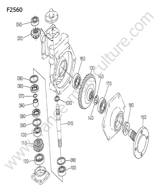 Arbre de roue arriere KUBOTA F2560