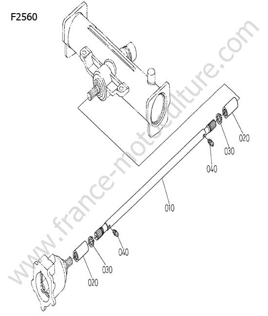 Arbre entrainement arriere KUBOTA F2560