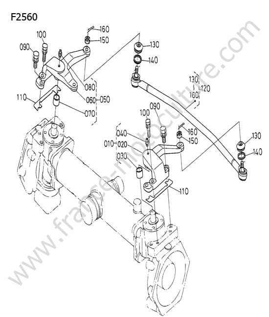 Barre accouplement roue arriere KUBOTA F2560