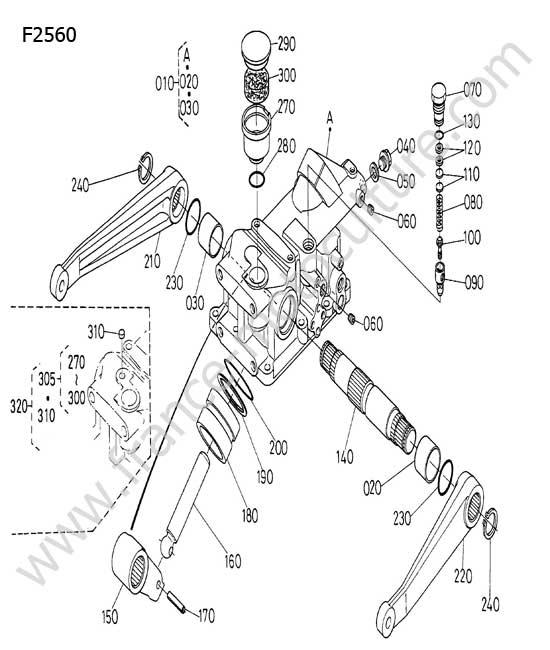 Piston de relevage KUBOTA F2560
