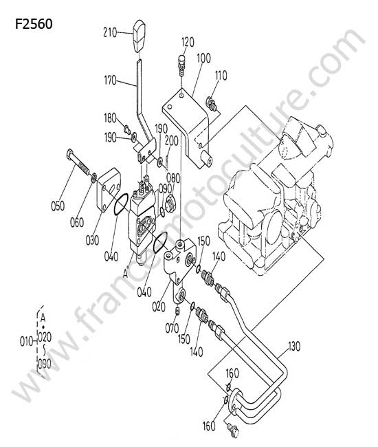 Distributeur auxilliaire KUBOTA F2560