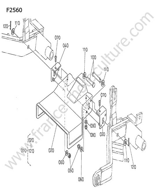 Carter de cardan KUBOTA F2560
