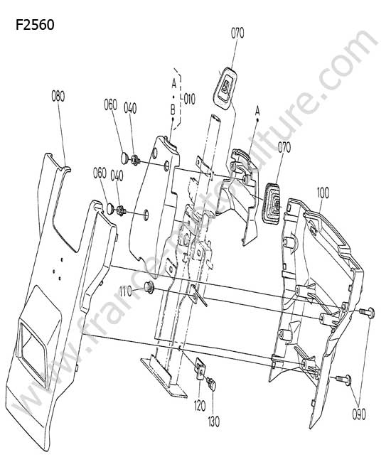 Carter colonne direction KUBOTA F2560