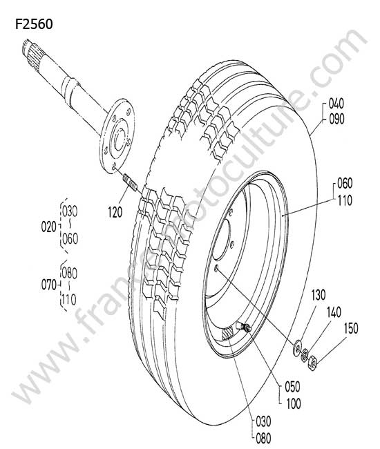 Roue avant KUBOTA F2560