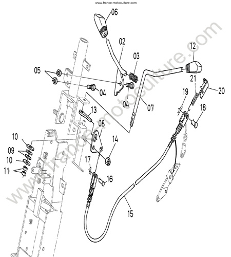 Levier accelerateur KUBOTA F2880