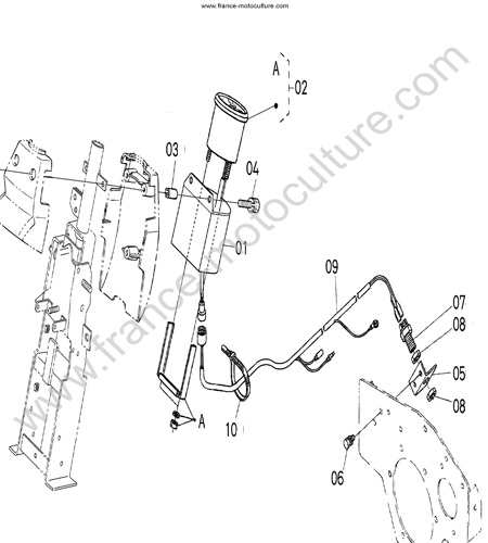 Compte tours KUBOTA F2880