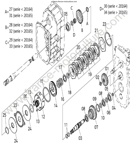 Embrayage KUBOTA F2880