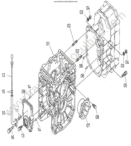 Carter differentiel KUBOTA F2880