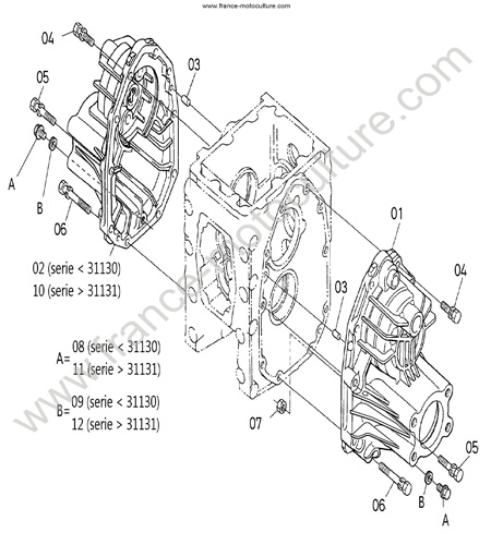 Carter réduction KUBOTA F2880