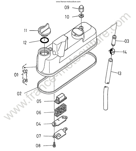 Couvre culasse KUBOTA F2880