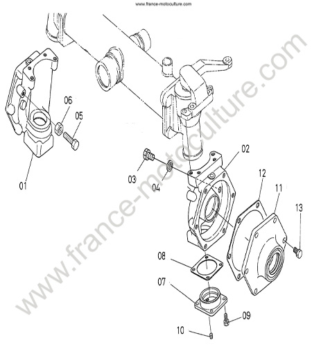 Reducteur arrière KUBOTA F2880