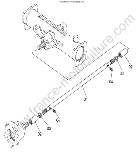 Arbre entrainement AR KUBOTA F2880