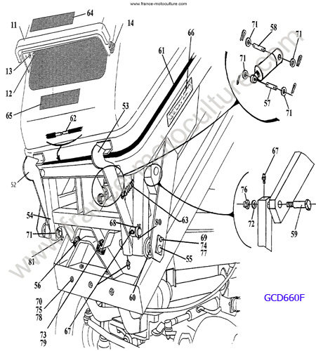 Bac/articulation KUBOTA F3060