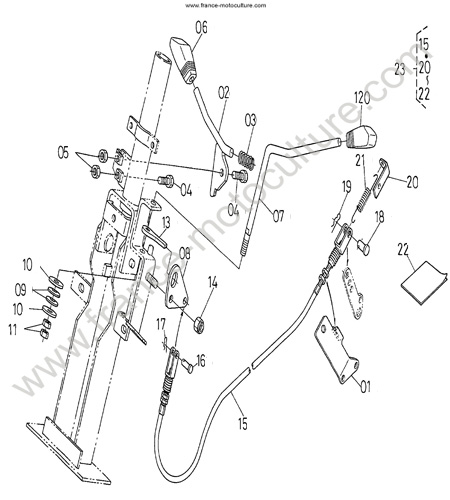 Levier accelerateur KUBOTA F3060