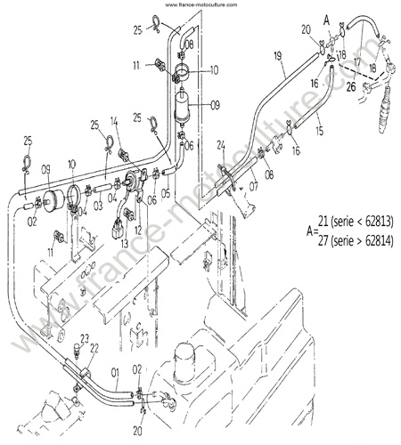 Circuit carburant KUBOTA F3060