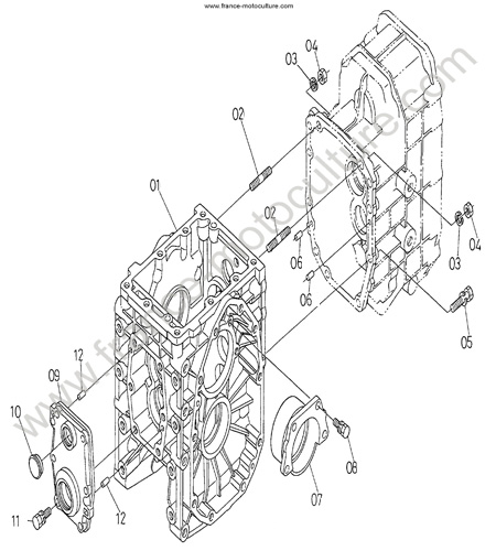 Carter differentiel KUBOTA F3060