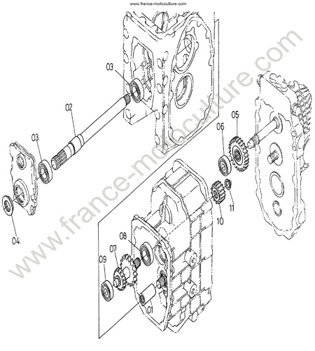 Arbre prise force KUBOTA F3060