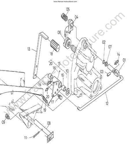 Verrouillage differentiel KUBOTA F3060