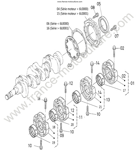 Palier vilebrequin KUBOTA F3060