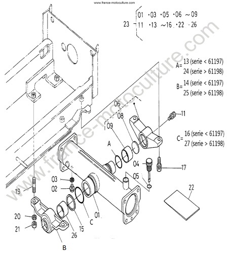 Carter differentiel AR KUBOTA F3060