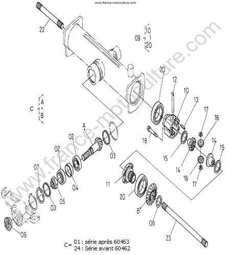Differentiel AR KUBOTA F3060