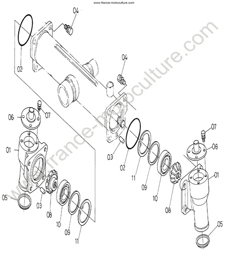 Carter engrenages pont KUBOTA F3060