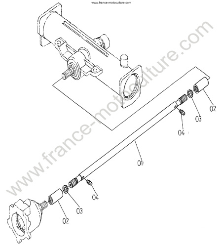 Arbre entrainement AR KUBOTA F3060