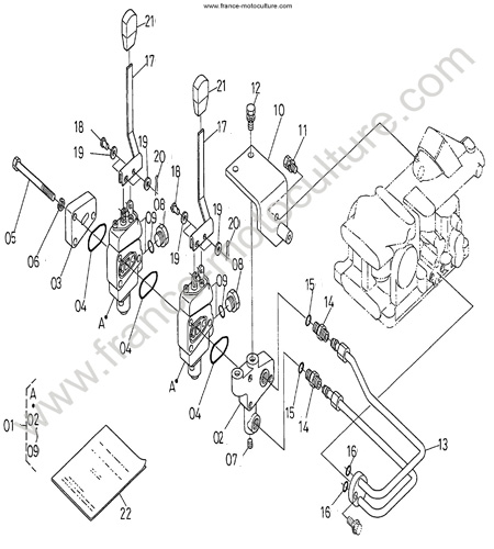 Distributeur 2 valves KUBOTA F3060