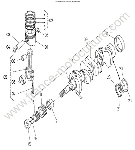 Pistons / vilebrequin KUBOTA F3060