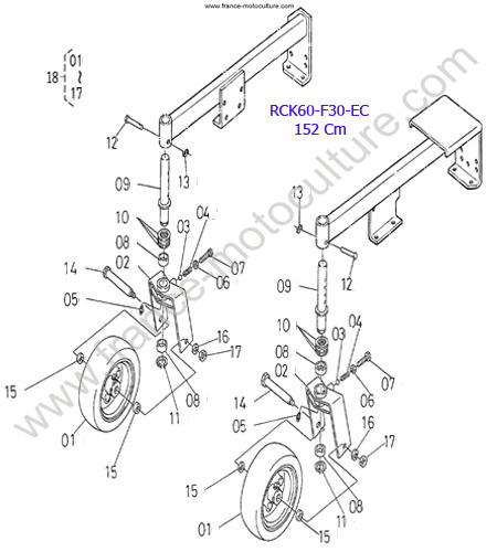 RCK60/roue avant KUBOTA F3060