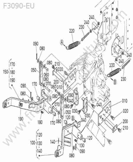 KUBOTA - F3090 : Relevage tondeuse