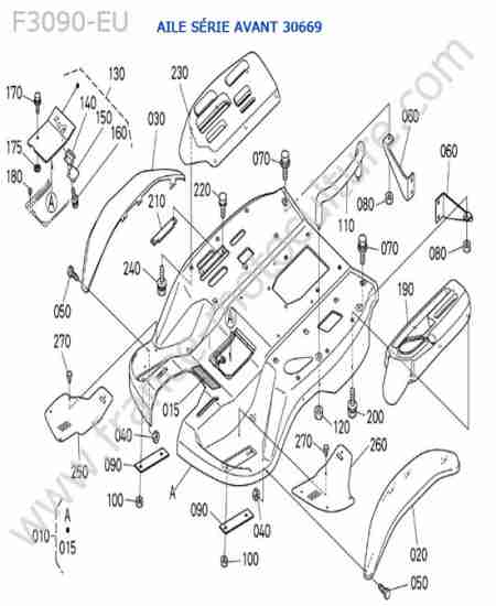 KUBOTA - F3090 : Aile (< 30669)