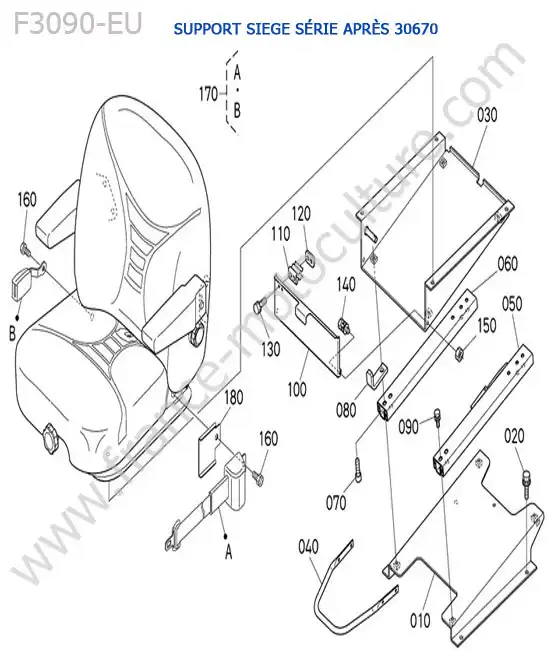 Support siege (> 30670) KUBOTA F3090