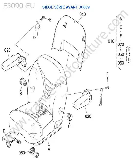 Siege (< 30669) KUBOTA F3090