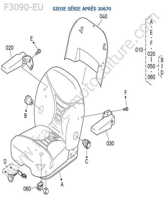Siege (> 30670) KUBOTA F3090