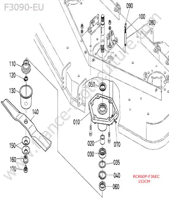 Rck60p - lame centre KUBOTA F3090