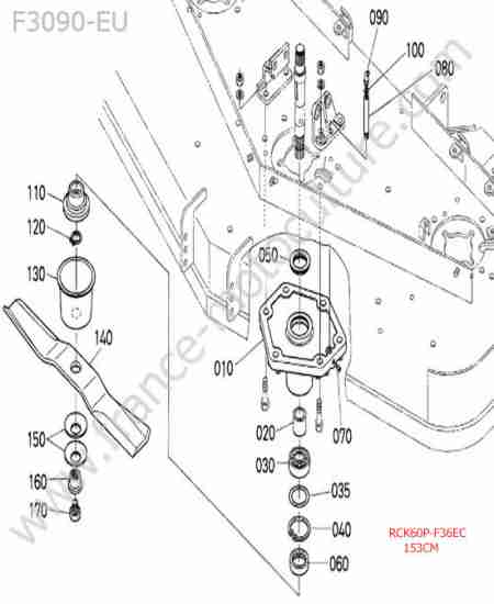 KUBOTA - F3090 : Rck60p - lame centre