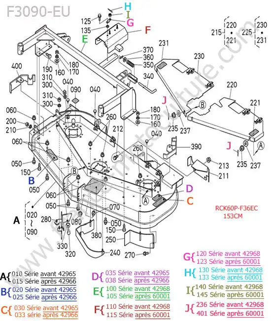 Rck60p - plateau KUBOTA F3090