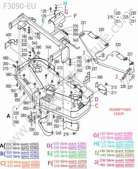 KUBOTA - F3090 : Rck60p - plateau