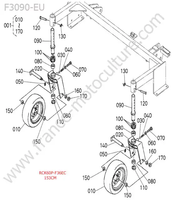 Rck60p - roue avant KUBOTA F3090