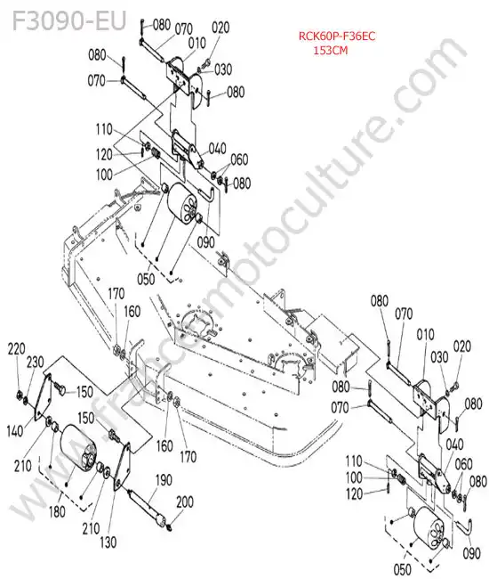 Rck60p - galets KUBOTA F3090