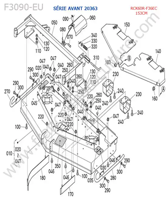 Rck60r - plateau (< 20363) KUBOTA F3090