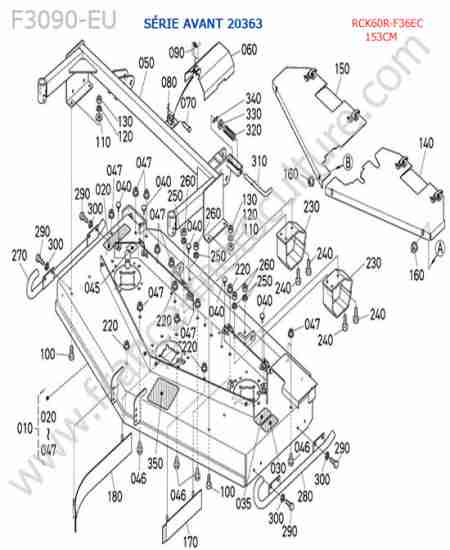 KUBOTA - F3090 : Rck60r - plateau (< 20363)