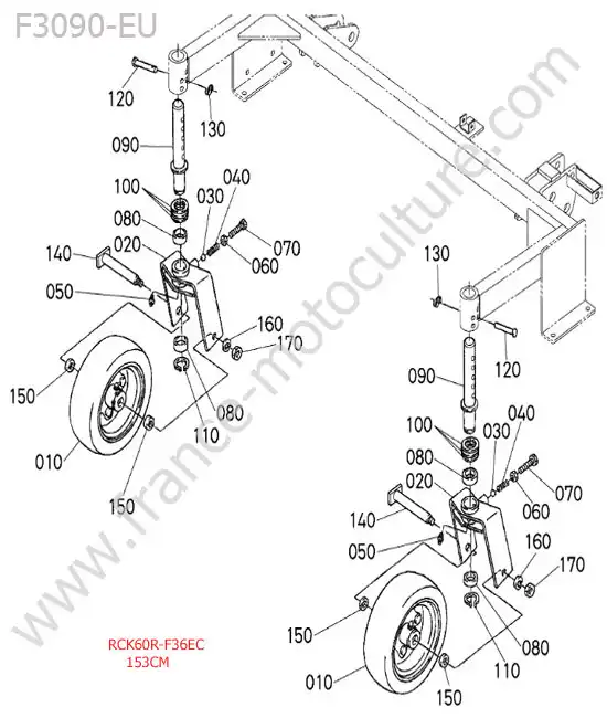 Rck60r - roues avant KUBOTA F3090