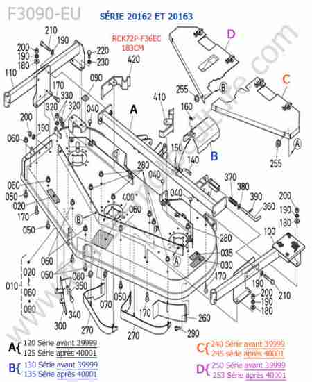 KUBOTA - F3090 : Rck72p - plateau (20162/20164)