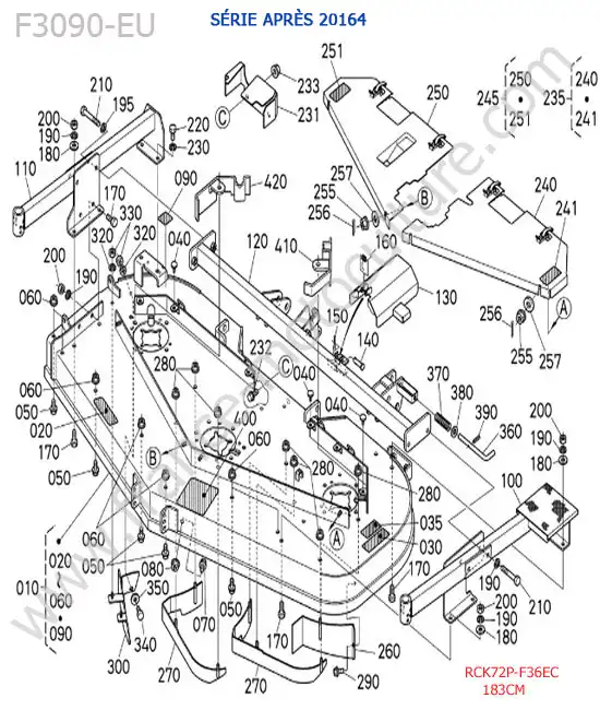 Rck72p - plateau (> 20164) KUBOTA F3090