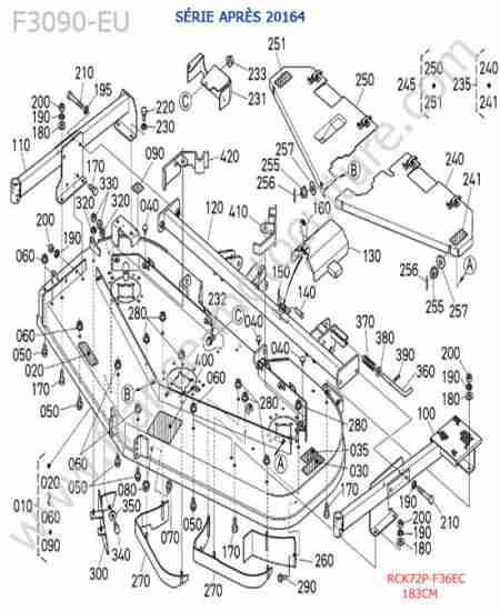 KUBOTA - F3090 : Rck72p - plateau (> 20164)
