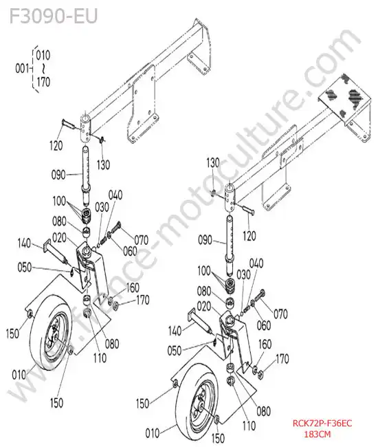Rck72p - roues avant KUBOTA F3090