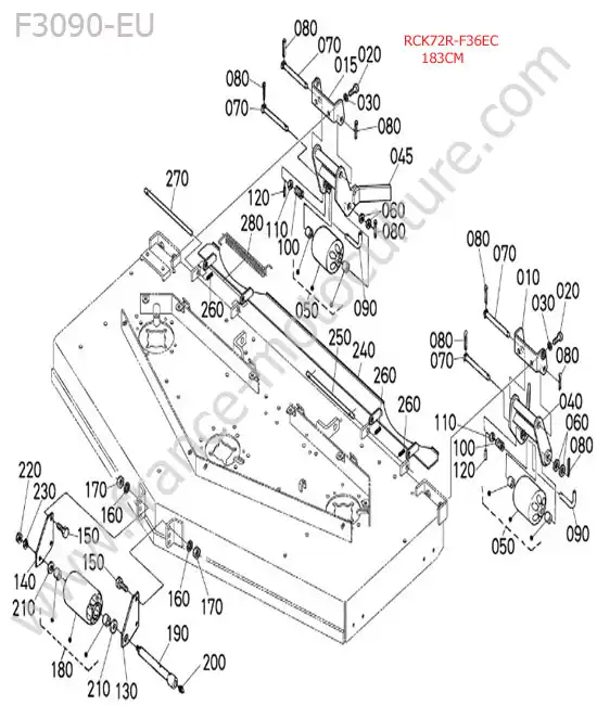 Rck72r - galets KUBOTA F3090