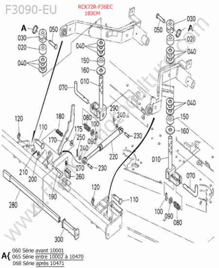 KUBOTA - F3090 : Rck70r - fixations